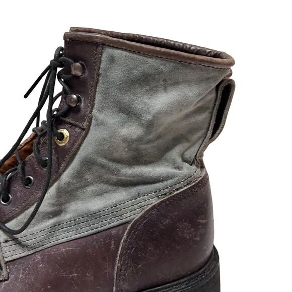 Timberland Mens 6 inch Leather Lineman Boot in Darkness Grey Size 11 Made in USA - Picture 7 of 13